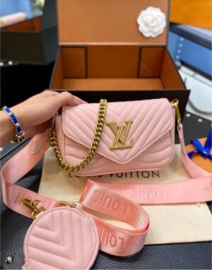 LOUIS VUITTON NEW WAVE POCHETTE (PINK) WITH OG BOX