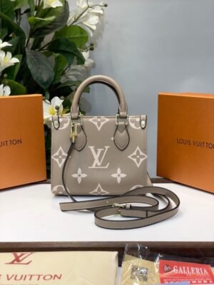 LOUIS VUITTON ON THE GO SMALL 18CM WITH OG BOX ( BEIGE )