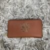 TORY BURCH ZIPPER WALLET ( BROWN )
