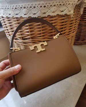 TORY BURCH MINI ELEANOR SATCHEL BAG WITH BOX ( BROWN )