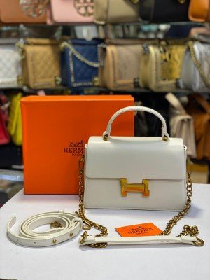 HERMES TOP HANDLE FORMAL BAG ( WHITE ) WITH OG BOX
